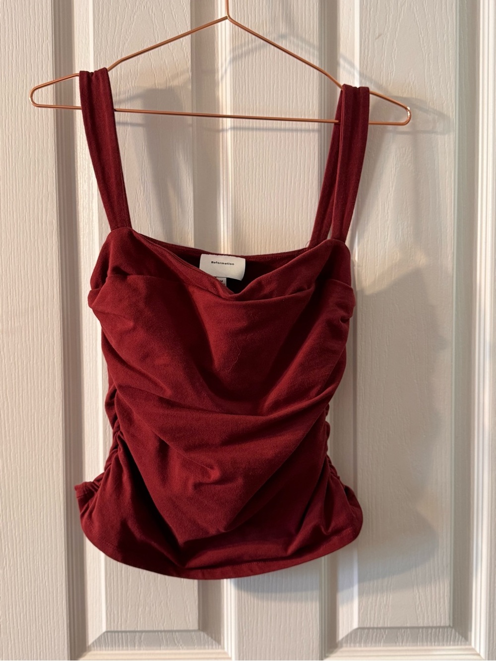 Reformation Burgundy Trish Tank Top